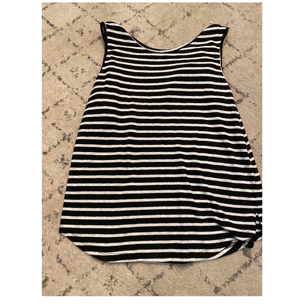Black and white stripe tank